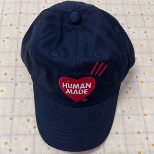 Unisex Human Made Heart Logo Twill Cap Navy Blue